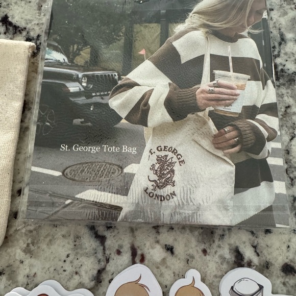 Brandy Melville pins, stickers and St. George Tote Bag - Picture 6 of 6